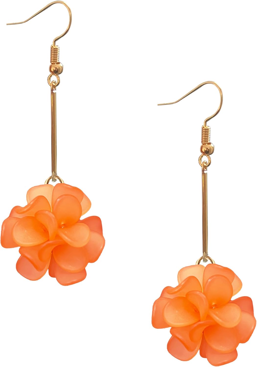 Flower Petal Earrings Dangle Exaggerated Flower Drop Statement Multicolored Floral Long Tassel Earrings Valentine's Day Bridal Prom Gift