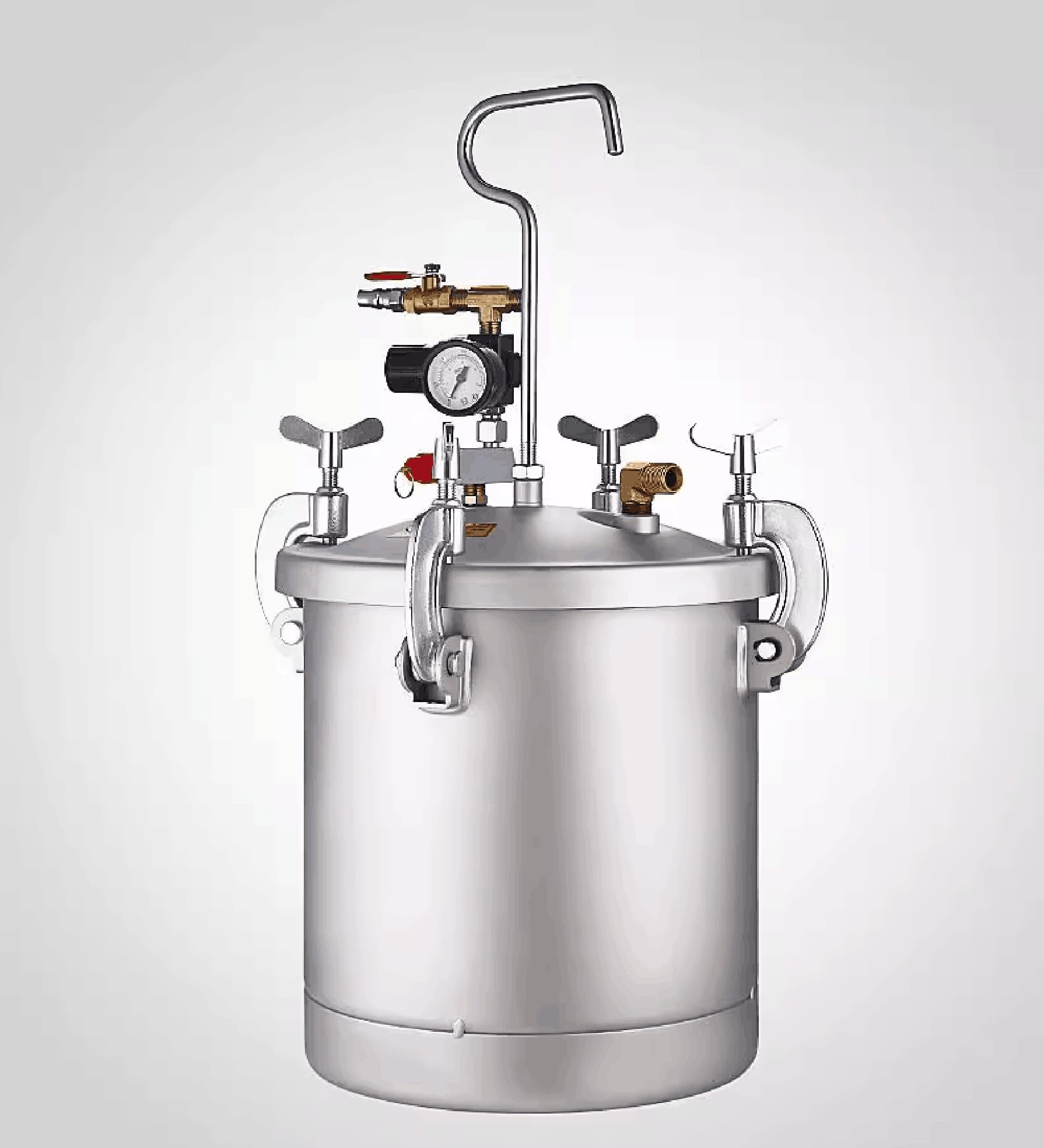 Olla de pintura a presión de 10 L, cubeta de presión neumática de 2.5 galones con 2 mangueras de pintura, tanque de presión para fundición de resina.