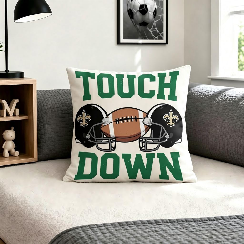 Touchdown Dual Football Pillow Covers -16x16