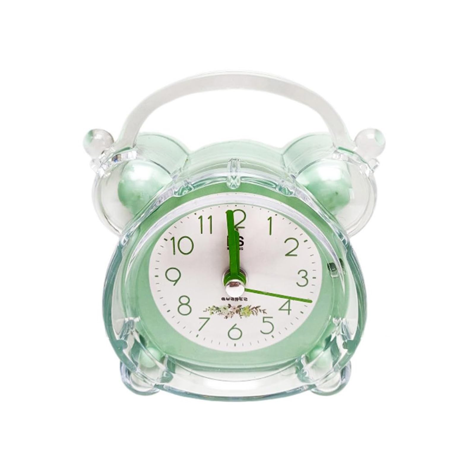 J9V4G6S3B5 Desk Clock Alarm Clock Battery Operated Silent Non Ticking Small Sleep Timer Home Bedside Table analogue alarm clock(Green)