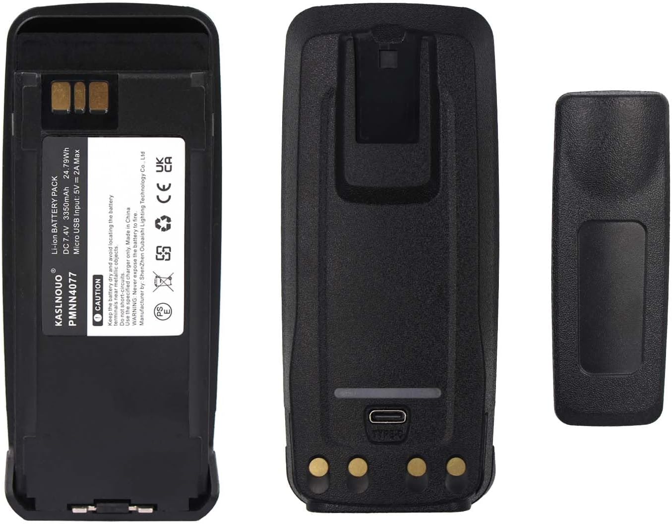 Type-C Battery Replacement Compatible with Motorola XPR6550 XPR6500 XPR 6580 XPR 6300 XPR 6350 PMNN4066 PMNN4069 PMNN4077 Radio 7.4V 3350mAh