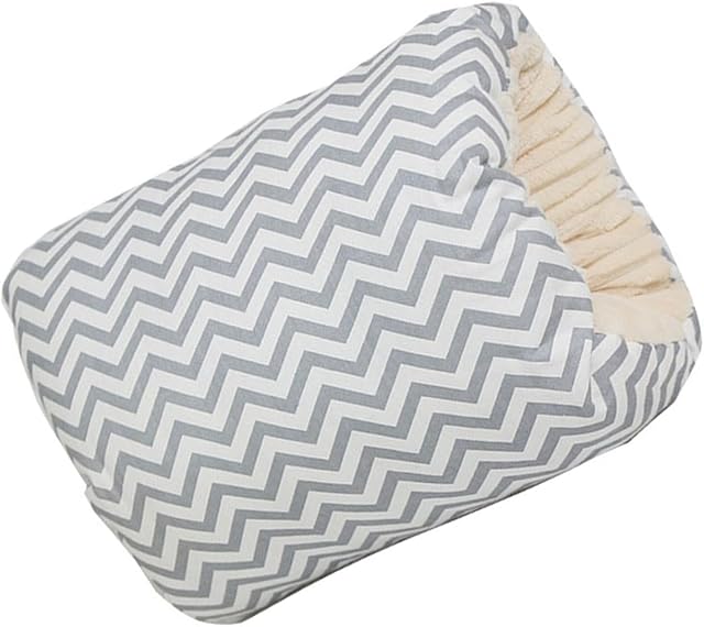 Oreiller d'allaitement, Oreil d'infirmière bébé, oreillers d'alimentation en bouteille de coton doux (Wavy Striped)