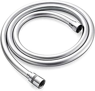 GRIFEMA G852-20 Universal Anti-Twist Rubber Shower Hose, 2.0 M, PVC Flexible Pipe Cable, White [Amazon Exclusive]