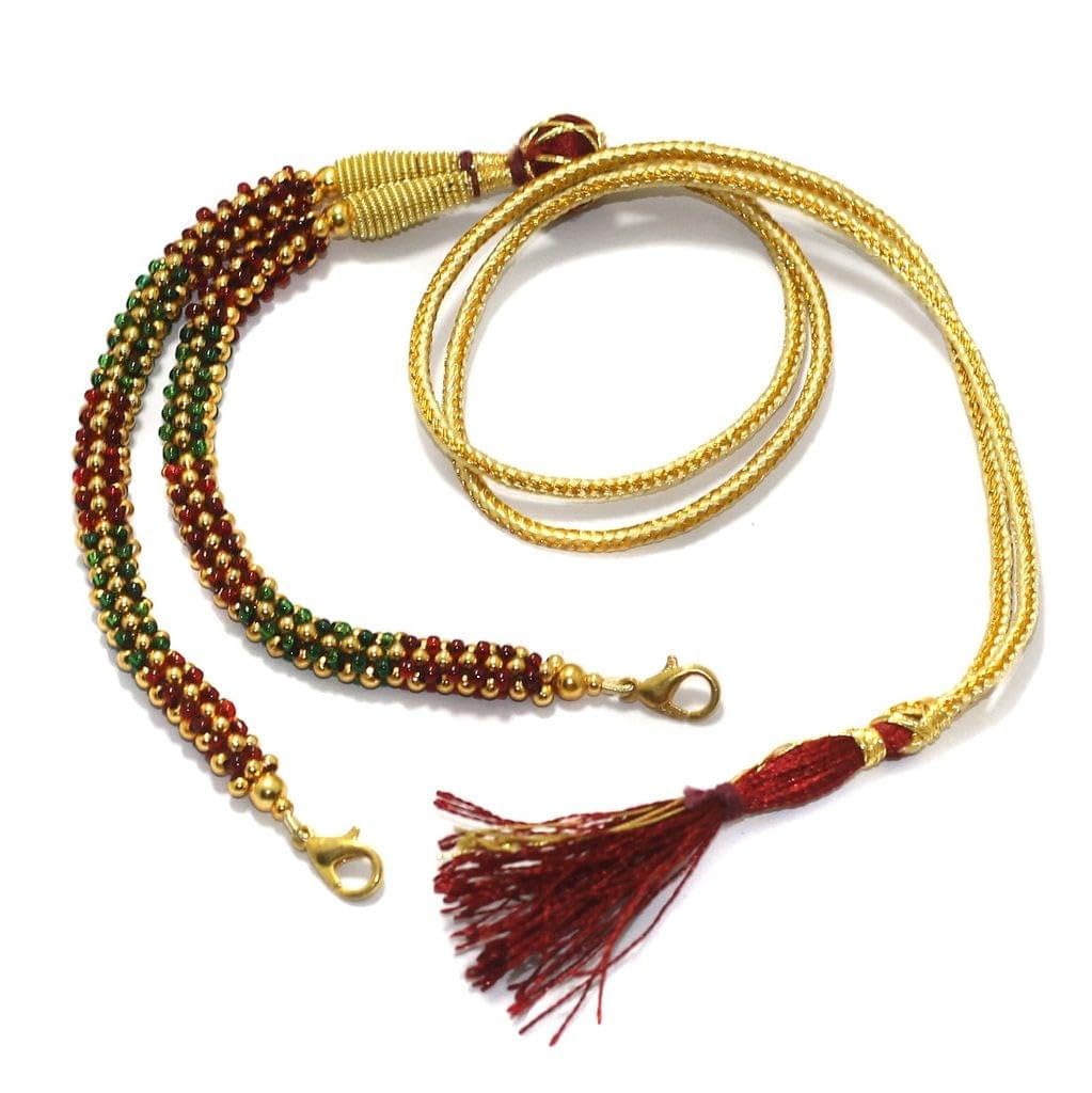 Bhumi Creation Metal and Glass Beaded Adjustable Pendants Dori for Silk Thread Terracotta Jewellery and Quilling Jewellery 1