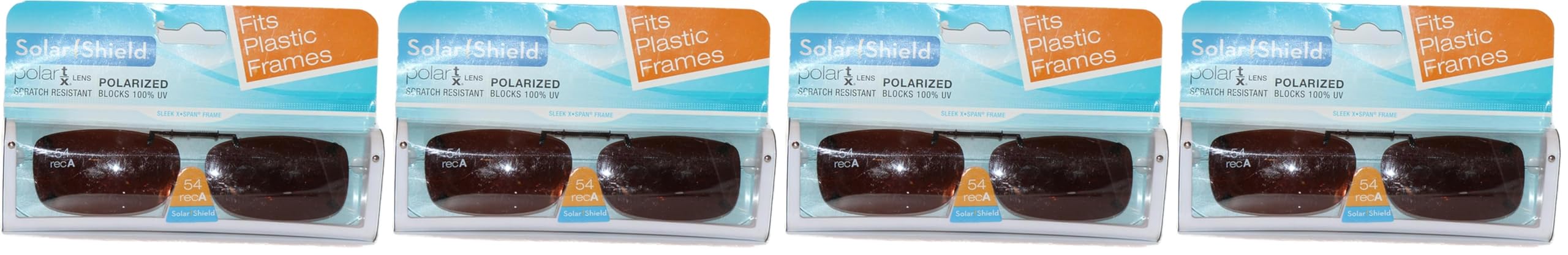 Solar Shield Polarized 54 Rec A Clip-on Sunglasses Driving Lenses Polarized Fits Plastic Frames