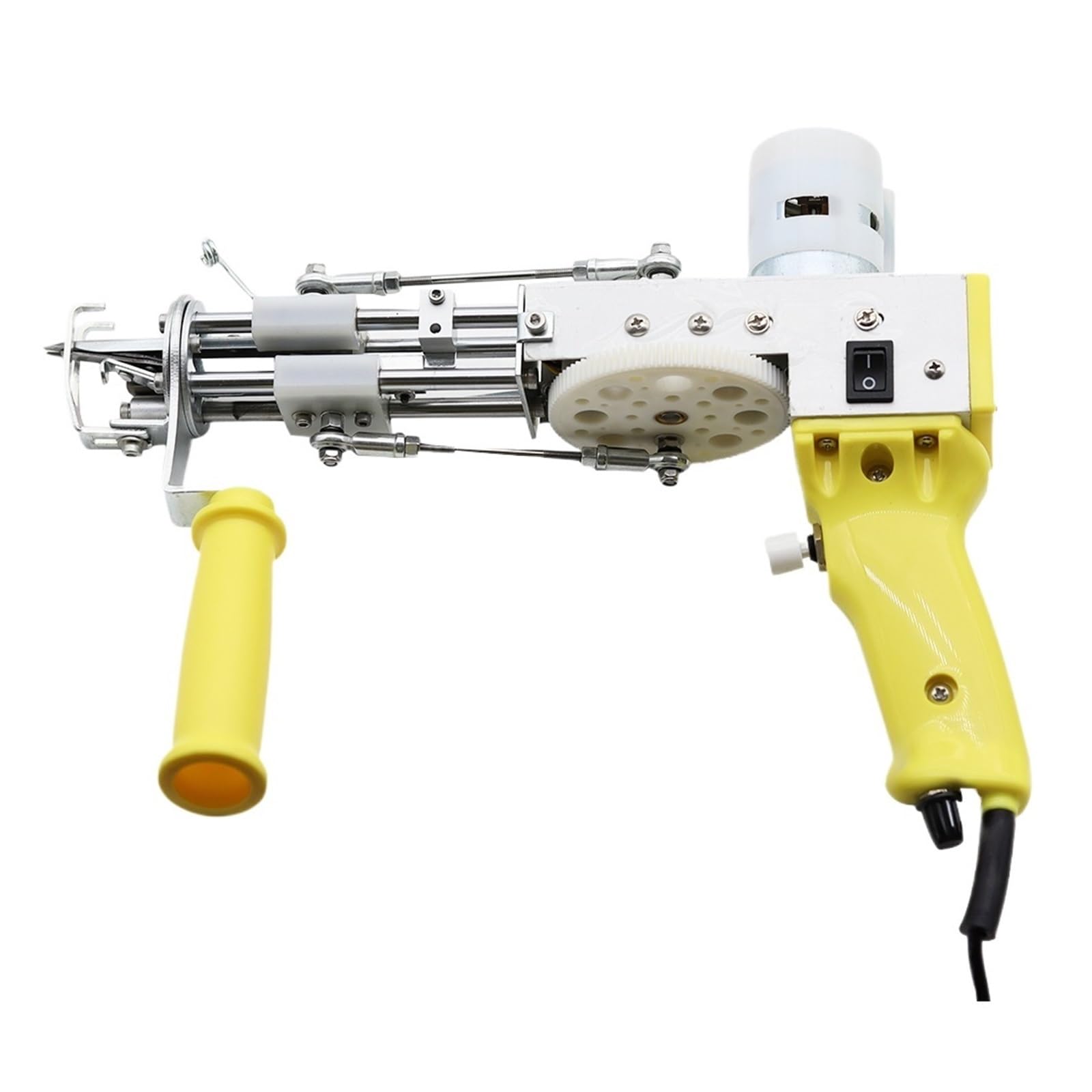 Wielofunkcyjny Pistolet Elektryczny 2 W 1 Do Tuftowania Dywanów Zestaw Startowy Cięcia Włosia Pętelkowego Ręczny Maszyny Flokowania Bezpieczny I łAtwy W UżYciu(Yellow)