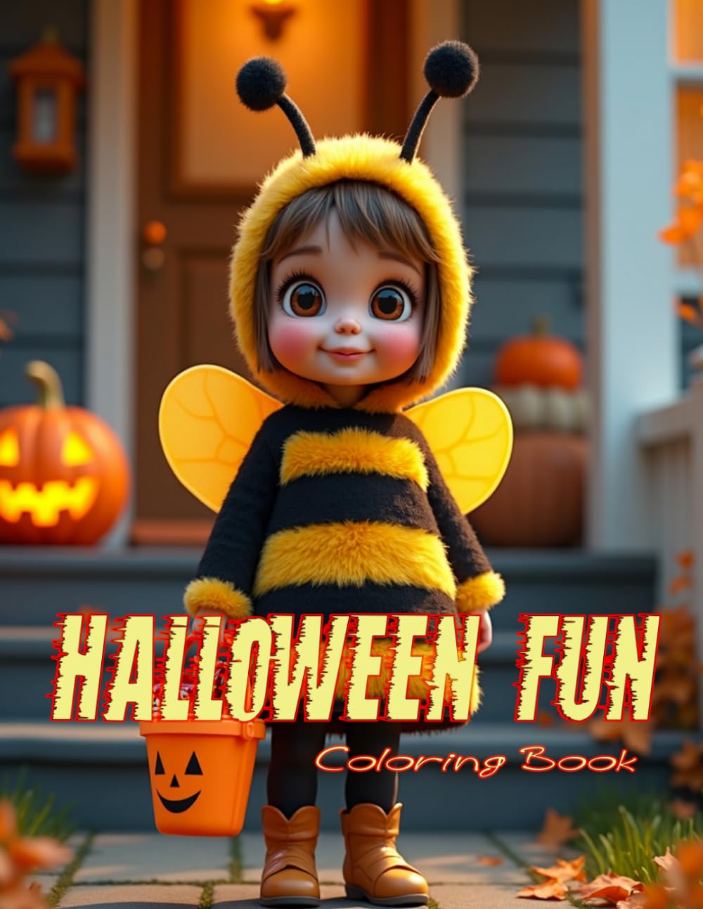 Halloween Fun Coloring Book: Let's go Trick or Treating - Fireman, Ballerina, Clown, and more