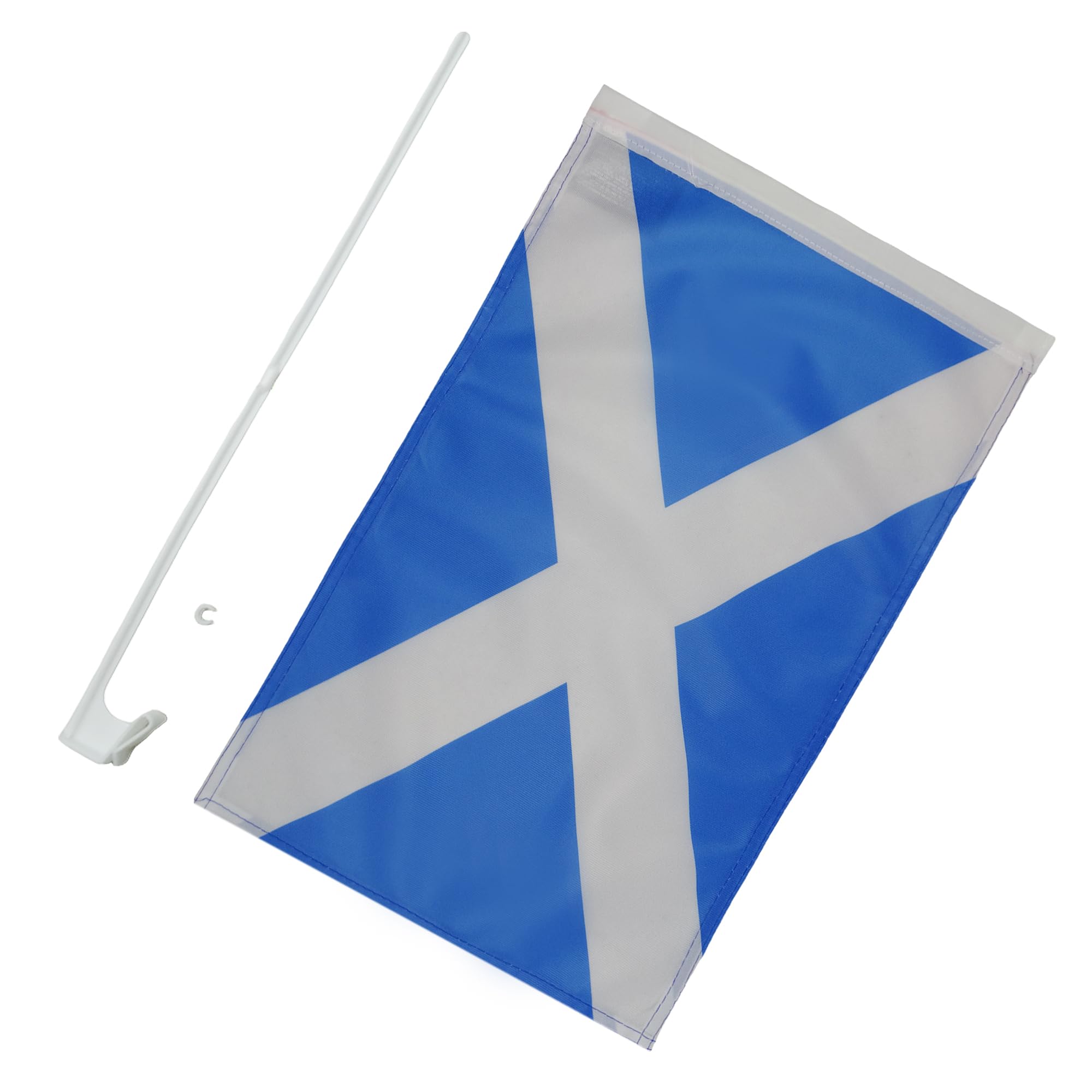 AZ FLAG Scotland Car Flag 18'' x 12'' - Scottish Car flags 30 x 45cm - Banner 18x12 INCHES PLASTIC STICK — view 4
