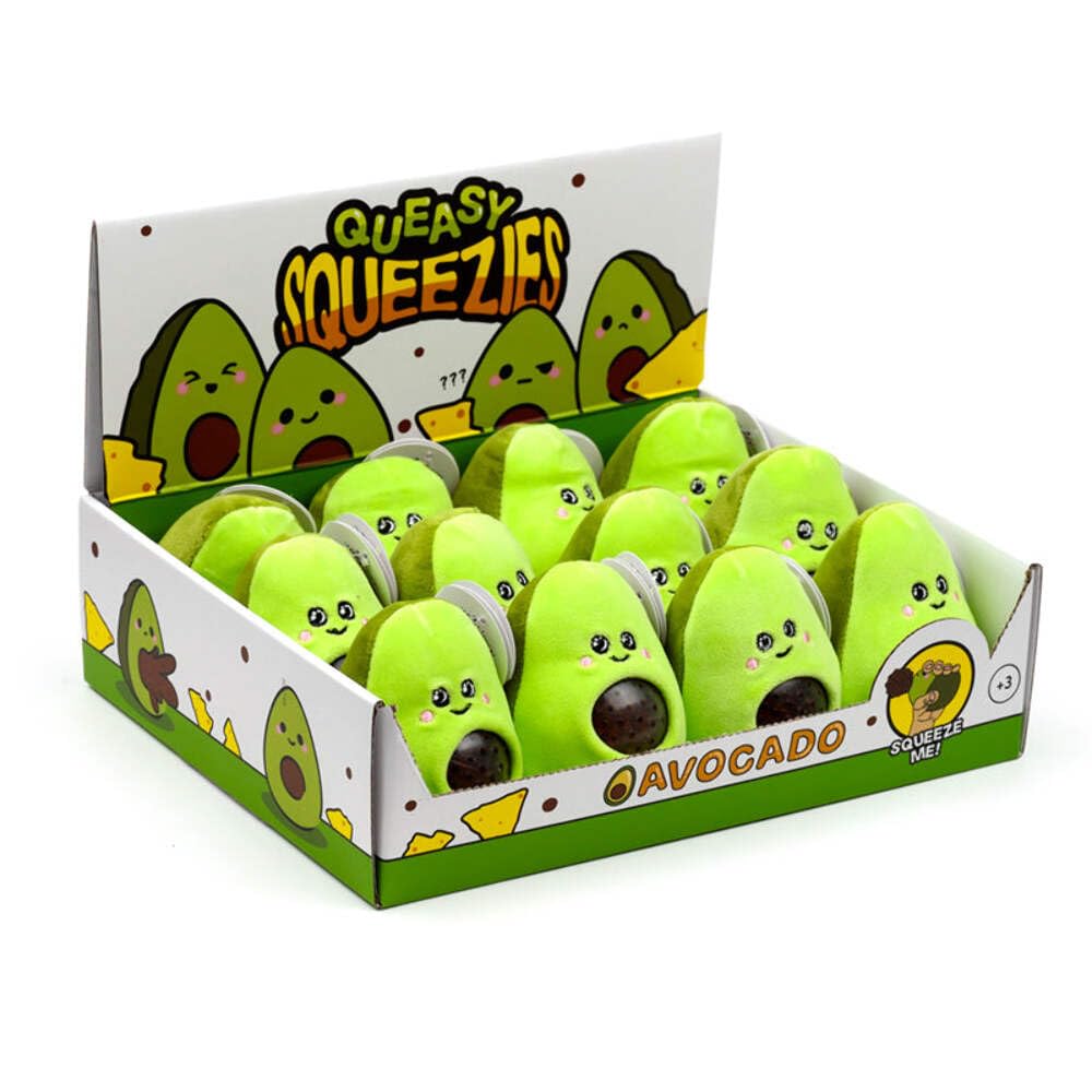 Puckator Queasy Squeezies Avocado Plush Squeezy Toy