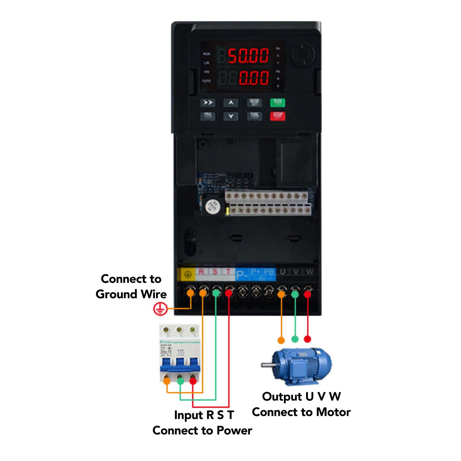 Convertitore di Frequenza Trifase, 0.75KW VFD Vettoriale,