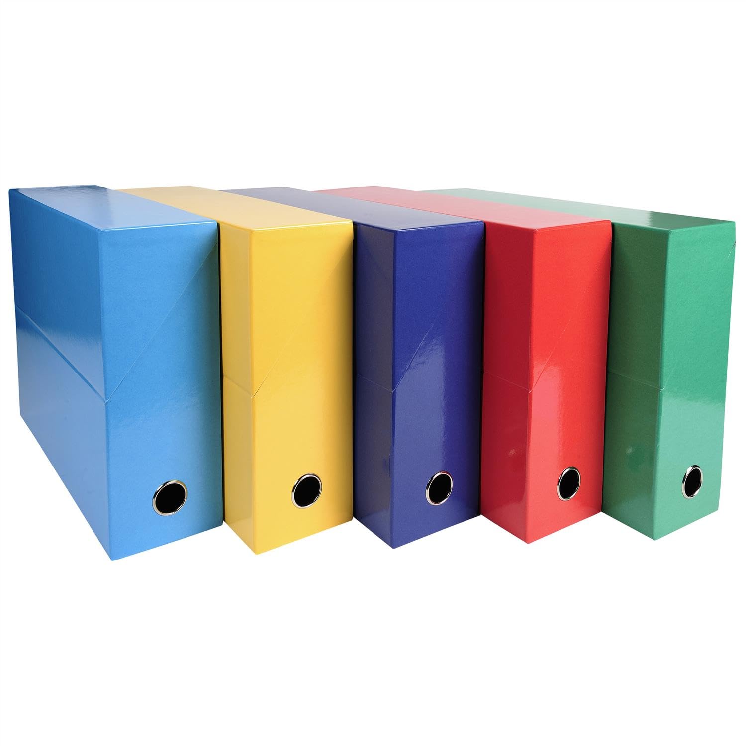 EXACOMPTA Scatola Progetto Iderama, 5 Colori Assortiti Classici, D90