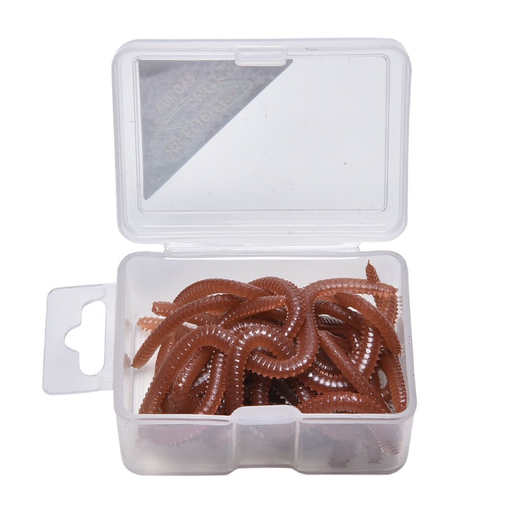 Esche Artificiali Per Pesca - 100 Lombrichi Finti In Plastica, 3.8 Cm, Morbidi E Realistici - Foto 3