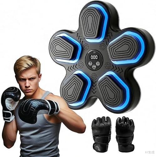 Máquina de boxeo musical para niños y adultos mejorada con Bluetooth inteligente montada en la pared, entrenamiento interactivo para el hogar,