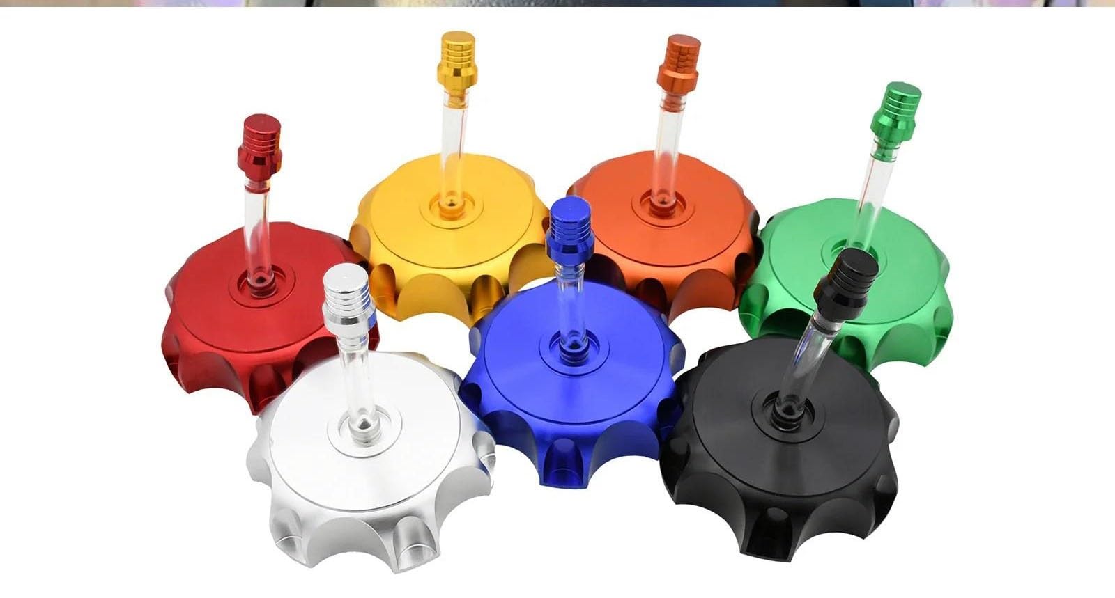 Moto CNC 50mm Alluminio Gas per K&awasaki Tappo Serbatoio Carburante Sfiato con Tappo Sfiato ATV