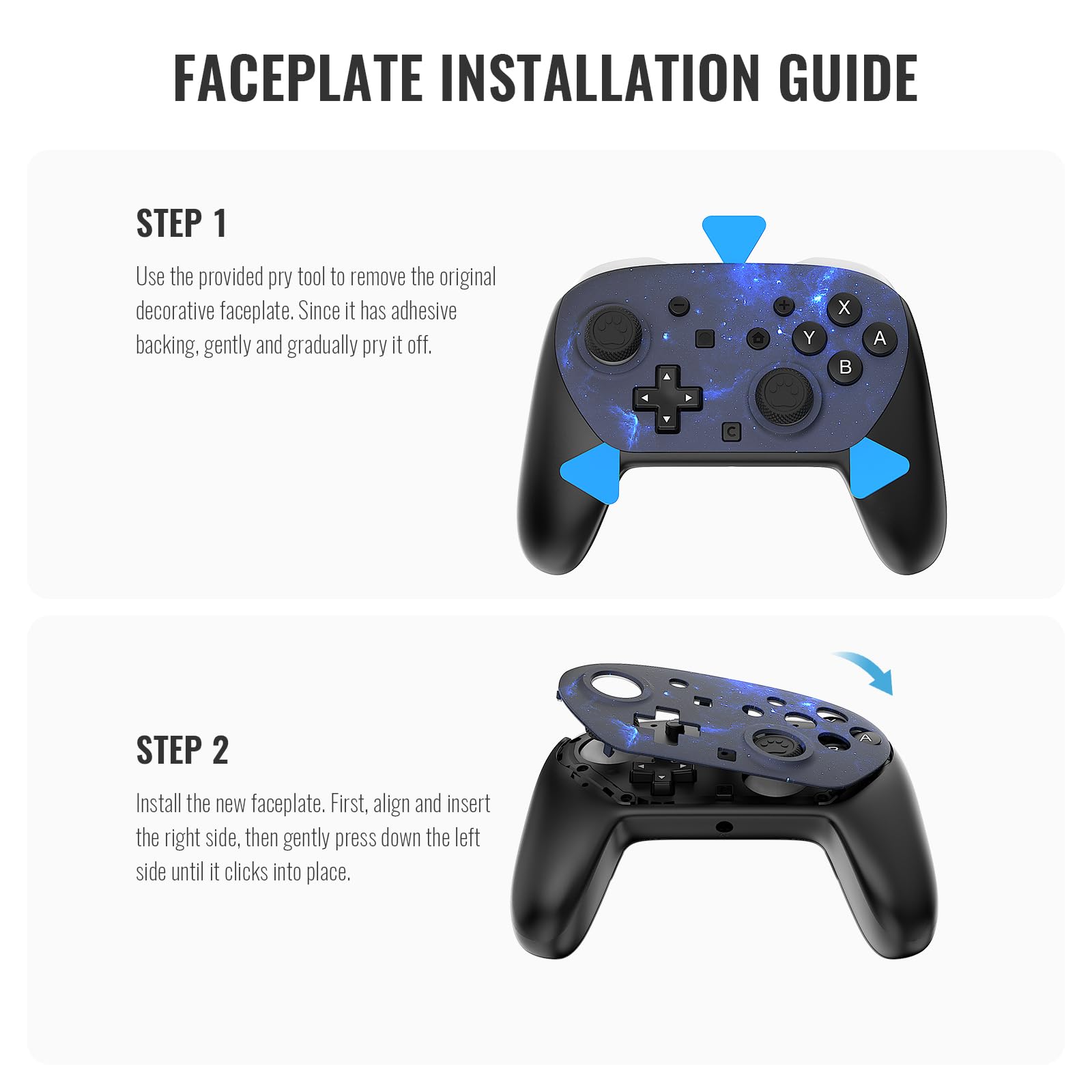 Amazon.com: EJGAME Replacement Faceplate for Switch 2 Pro