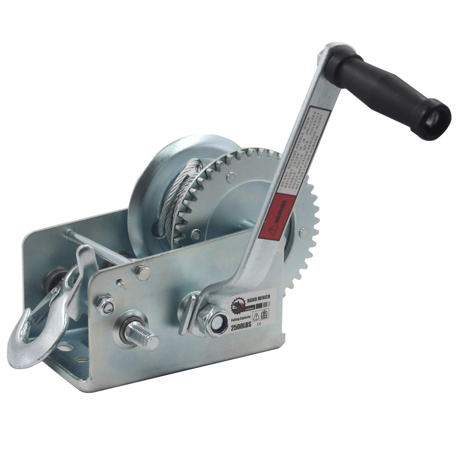 Buy OPENROAD Boat Winch 2500lbs Hand Winch, with 32ft Steel Cable and 2
