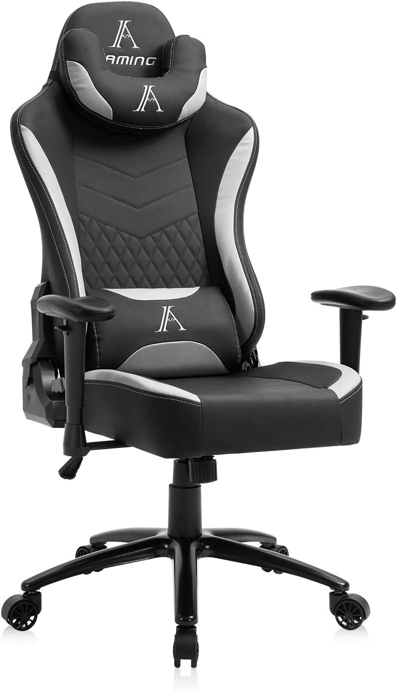 Racing Style PU Leather Gaming Chair - Ergonomic Swivel Computer, Office or Gaming Chair Desk Chair HOT (GY0)