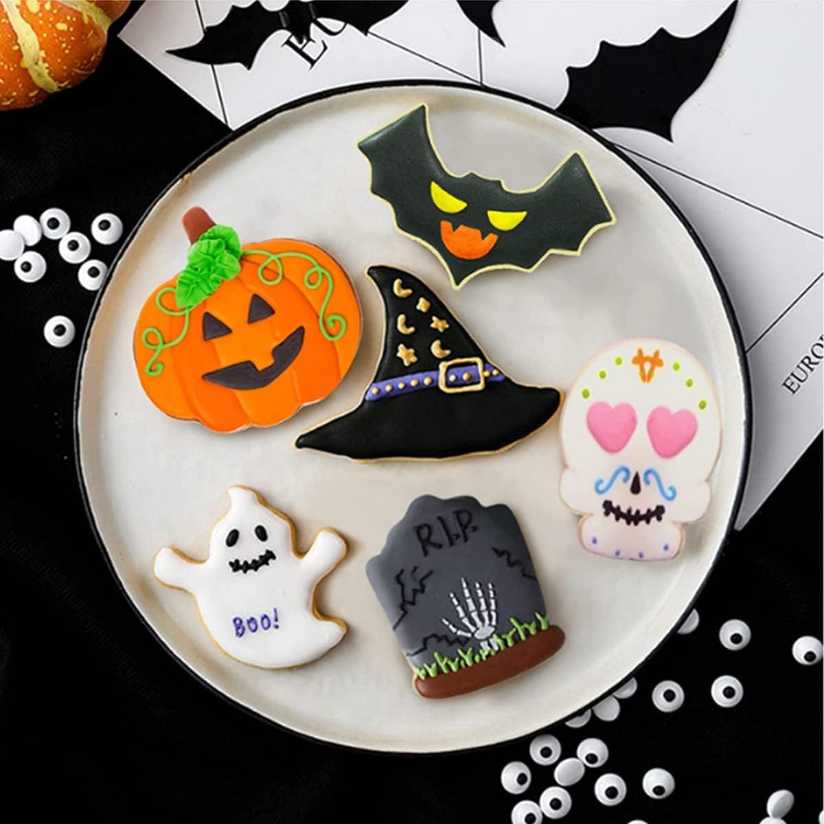 Cookie Cutter Juego De Cortadores De Galletas Y Fondant Acero Inoxidable  Murciélago Molde Halloween, image size:1200x1200
