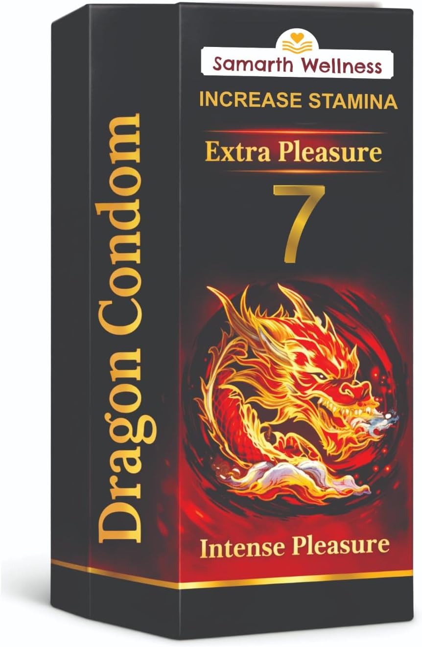 Dragon Condom for Men | Texture for Comfortable Fit | Easy to Use Protective Condom for Personal Intimacy | 7 Inch Length | 1 Piece Pack