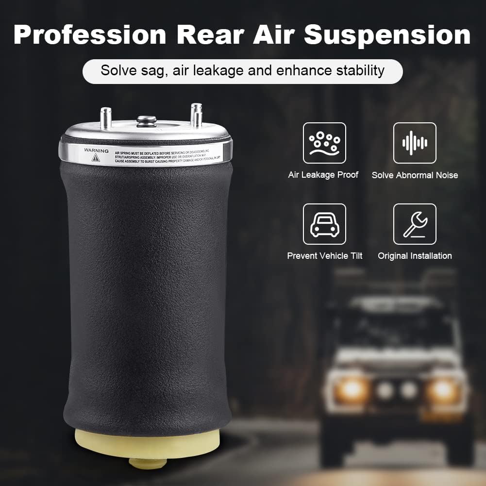JDMON Rear Air Spring kit Suspension Bags Replacement for BMW X5(E53) 2000 2001 2002 2003 2004 2005 2006, Replace 37126750355 37126750356 37121095580 37121095579, Air Shocks for Pair Left & Right