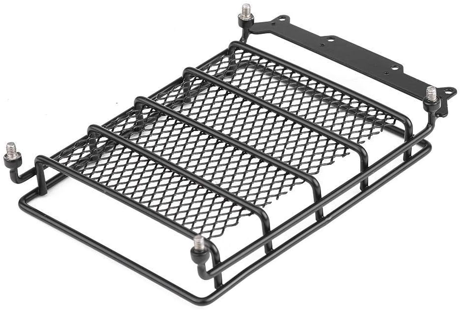 RC Roof Rack Luggage, Steel Construction, Luggage Tray Roof Rack, Heavy-Duty Cargo Carrier for 1/10 Scale RC Crawler Off-Road Adventures