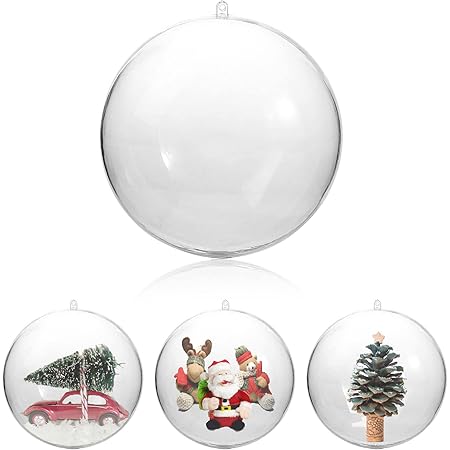 20 Ou 40 Boules De Noël Transparentes Remplies - Ornements Sphériques Pour Sapin