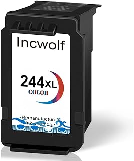 INCWOLF Ink cartridges Remanufactured for Canon Ink 243 244XL (245 246XL) to use with Canon MX490 MX492 G2420 MG2522 MG2525 MG2920 MG2922 MG2924 MG3020 MG2555 iP2820 TS202 TS3120 Printer (244XL,1C)
