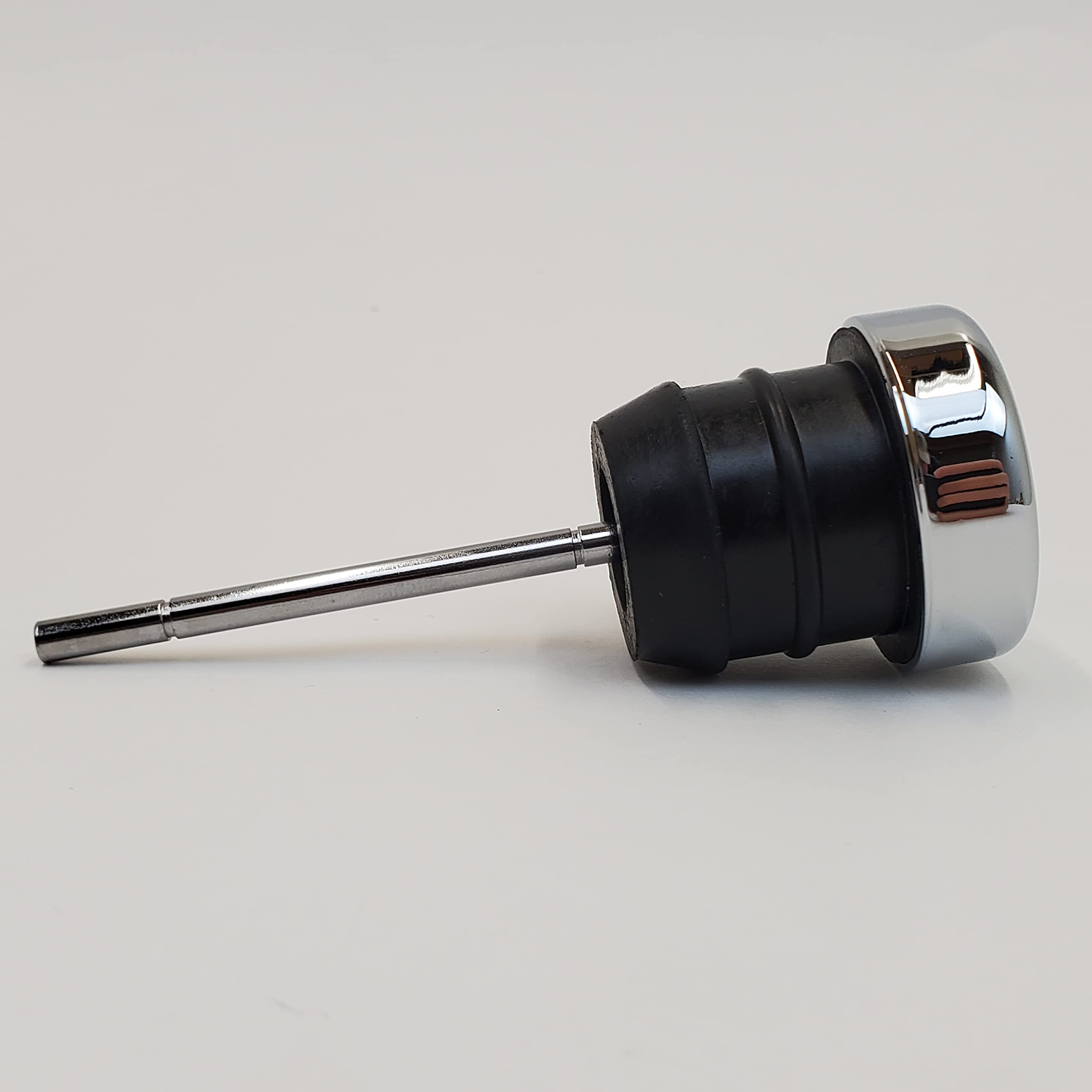 Jauge de réservoir d'huile chromée de 6,3 cm avec anneau pour Harley Sportster XL 1979-2003 et Harley Softail 1984-1999 – Remplace la pièce HD # 62636-96