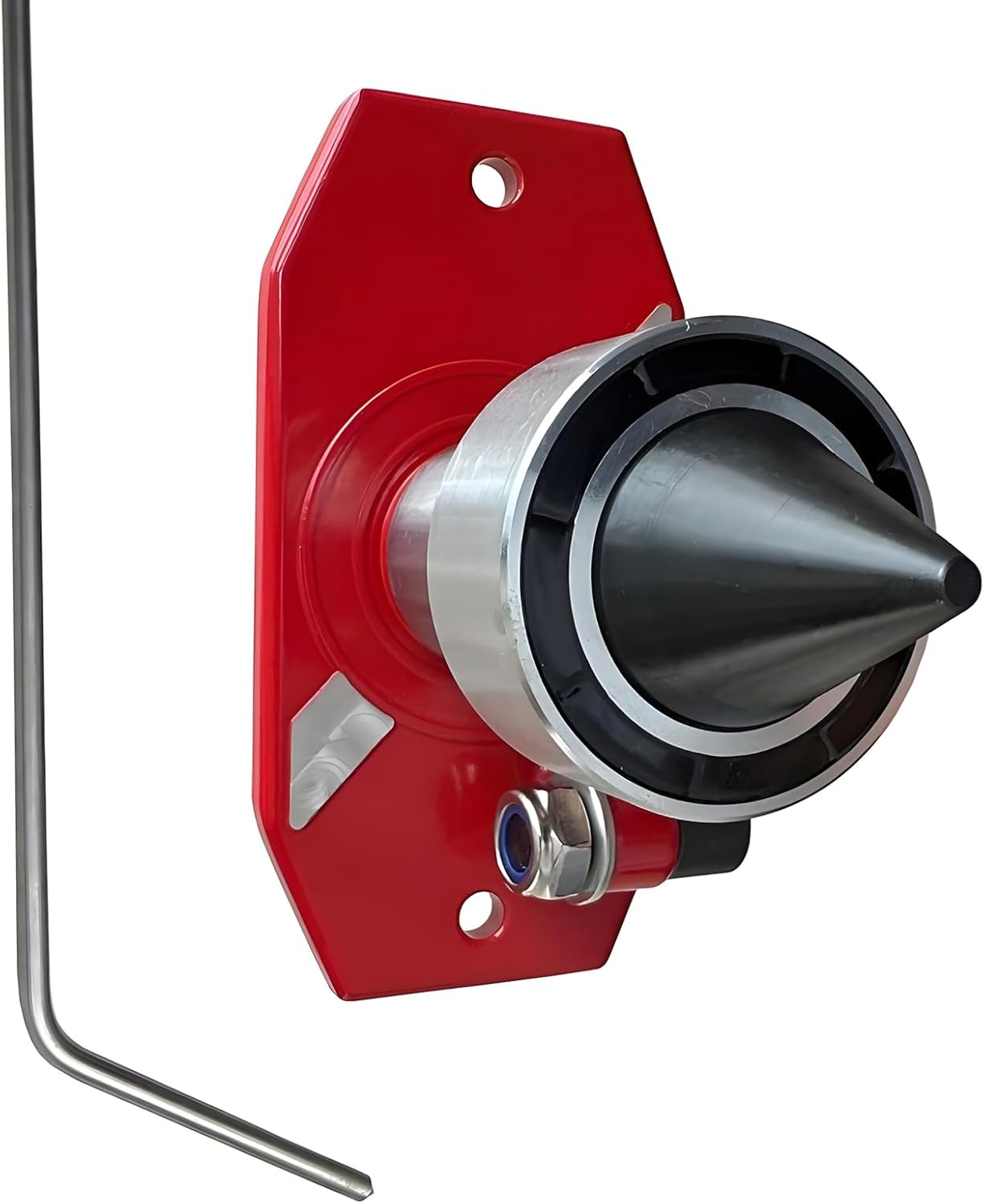 750-087 Lawn Mower Blade Balancer - Professional Magnetic Wall-Mount Precision Tool Compatible with Magna-Matic MAG-1000, Fits Blades with 5/16" to 1-1/2" Center Holes, Red