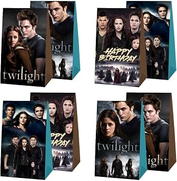 Bovulo 12pcs The Saga of Twilight Party Favor Gift Bags Goodie Bags, The Saga of Twilight Party Supplies for Kids Birthday Decorations