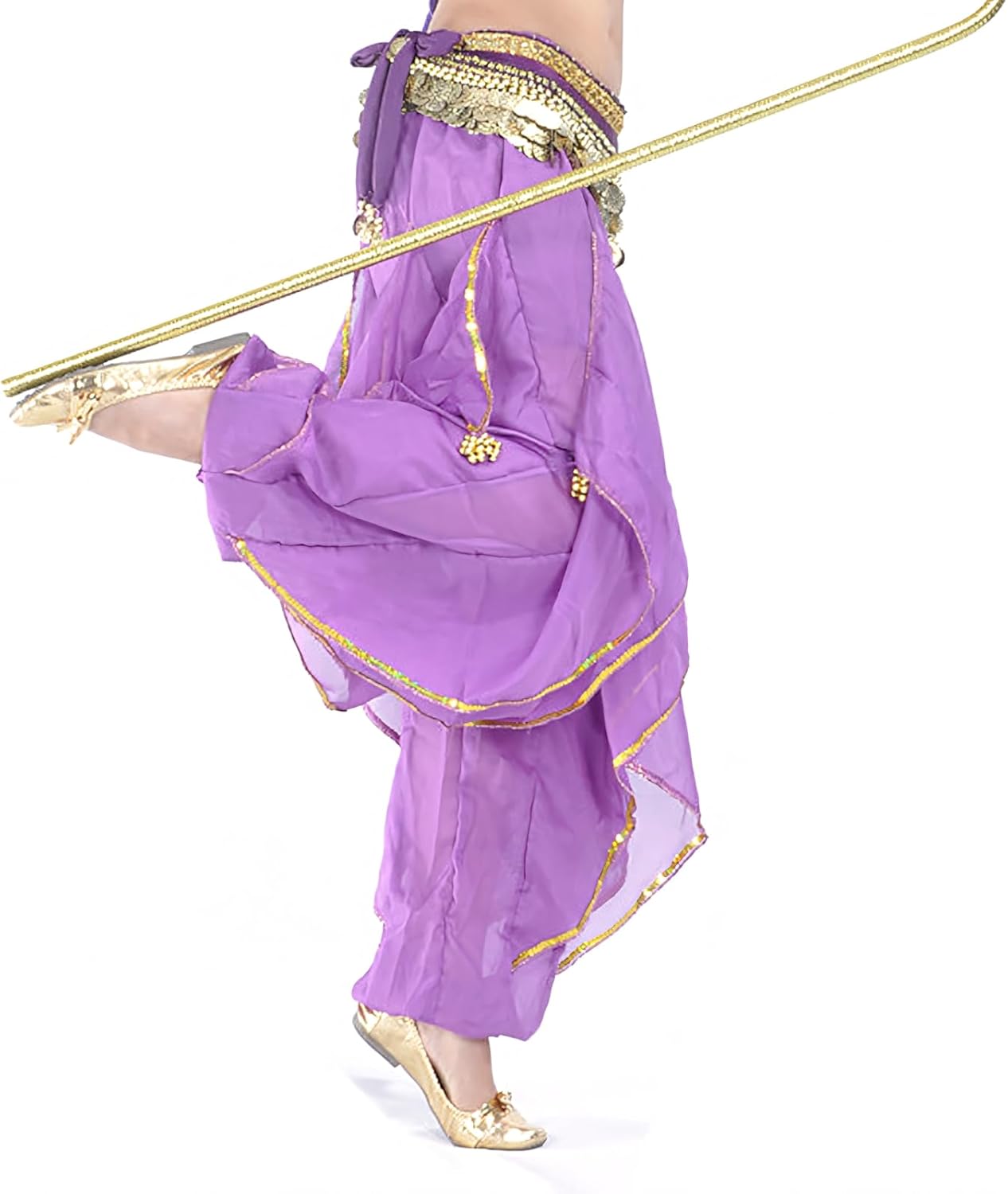 Belly Dance Harem Pants Tribal Baggy Arabic Halloween Pants Size M - Image 3