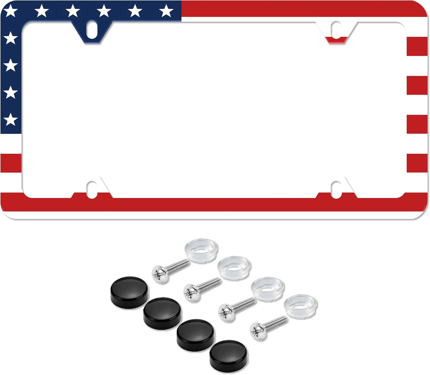Classic American Flag License Plate Frame USA Flag License Plate Holder