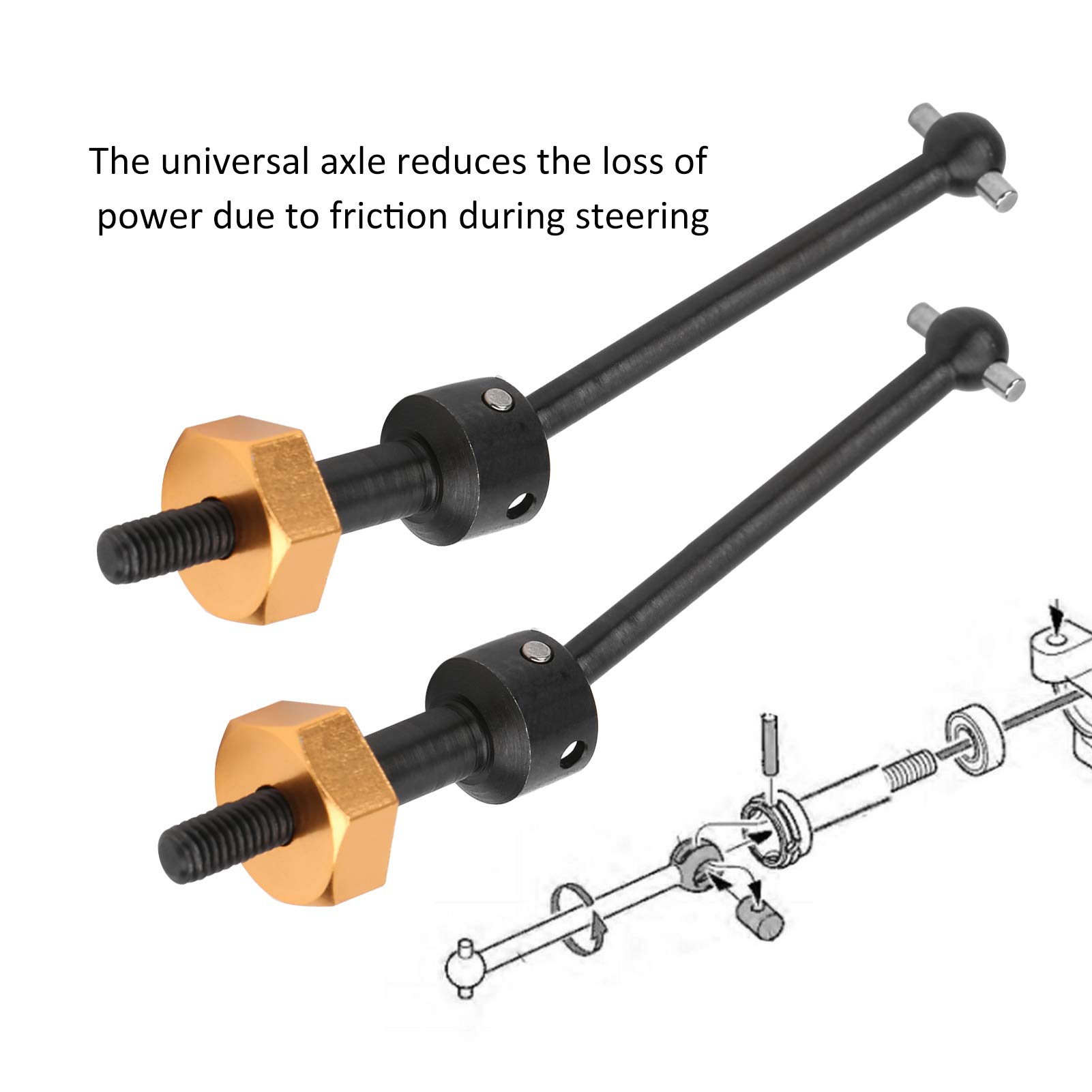 RC Hintere CVD Antriebswelle Für XV01 TC01 – 72 Mm, Alu/Eisen, Hochpräzision, Ersatzteil Für 1/10 RC Auto