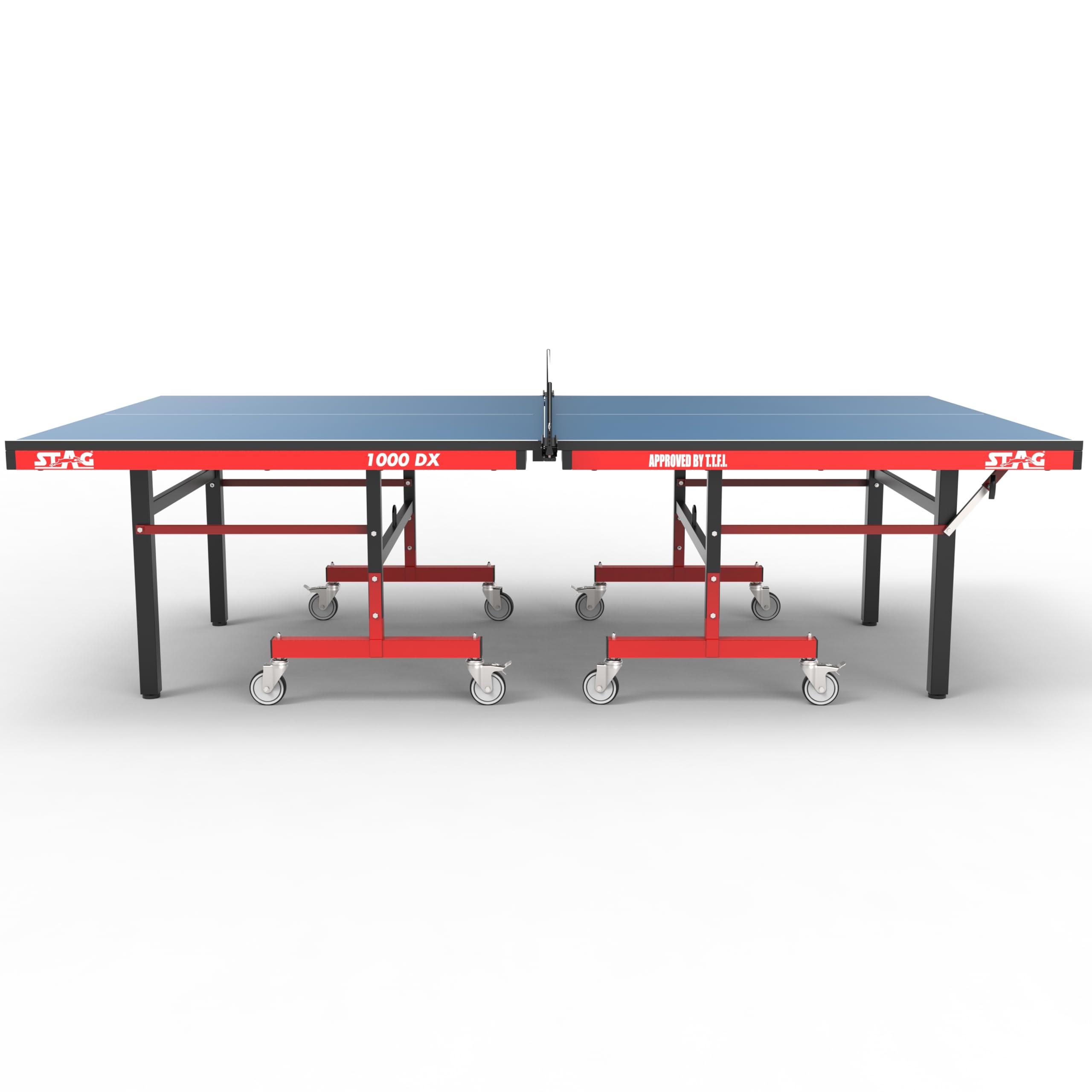 Stag Global Deluxe 1000 DX ITTF APRROVED Professional Table Tennis Table | Quick Easy Setup | Ideal for Both Home & Club - (1 Table Top Cover,2 TT Rackets,6 Balls,1 Clamp Net)-image-42