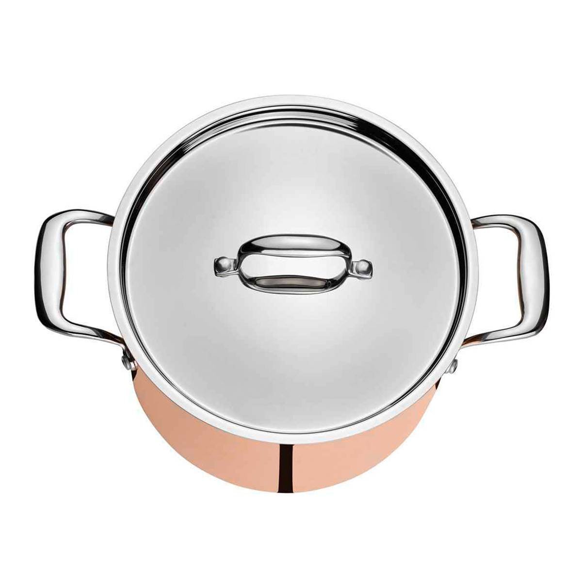 Spring 0715540620 Culinox Fleischtopf mit Deckel, Andere, silber, 15,4 x 25,2 x 33,2 cm | Mehrschichtmaterial, 18/10 Edelstahlinnenschicht, dreifacher Aluminiumkern, induktionsgeeignet, backofenfest