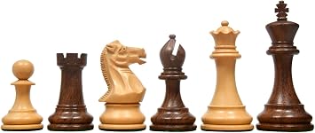 Professional Series Tournament Staunton Chess Pieces Weighted Sheesham & Boxwood | 3.8" King | Premium Chess Set for Players & Collectors