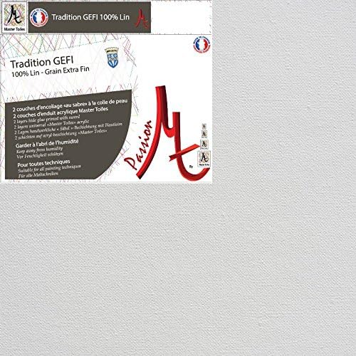 Master Toiles Artist Stretched Blank Painting Canvas Gesso Primed 100% Extra Fine Grain Linen 80x60cm