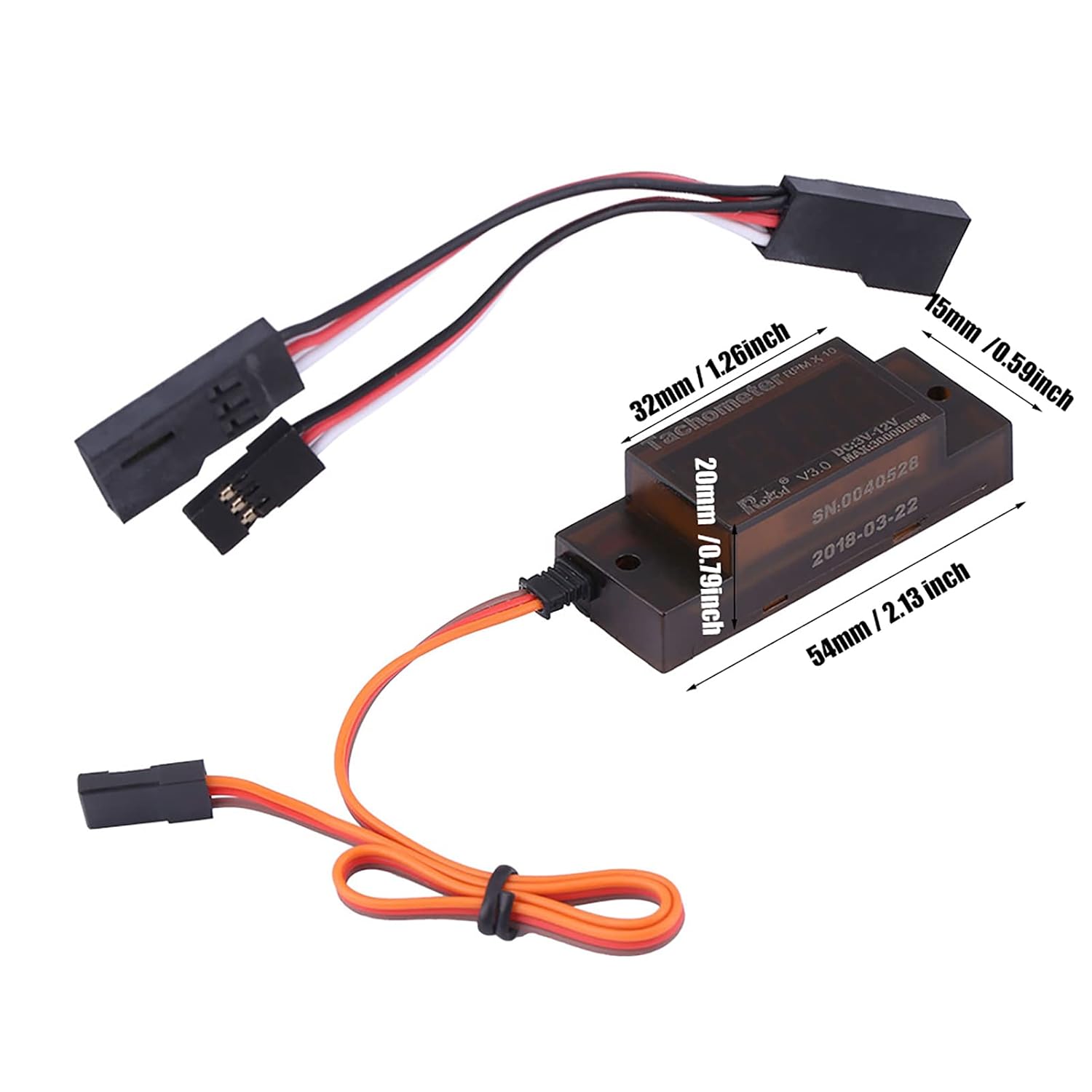 RC Ignition Tachometer RC Accessory Ignition Mini Tachometer V5.0 Revolution Meter for Petrol Gas Engine