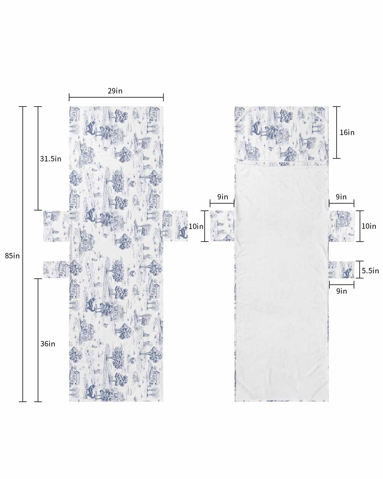 Navy Blue Country Beach Lounge Chair Towel Cover, Soft Chaise Lounge Towel with Side Pockets Patio Pool Chairs Cover for Beach/Pool Sunbathing 29x85 Farmhouse Rustic Tree Animals Abstract