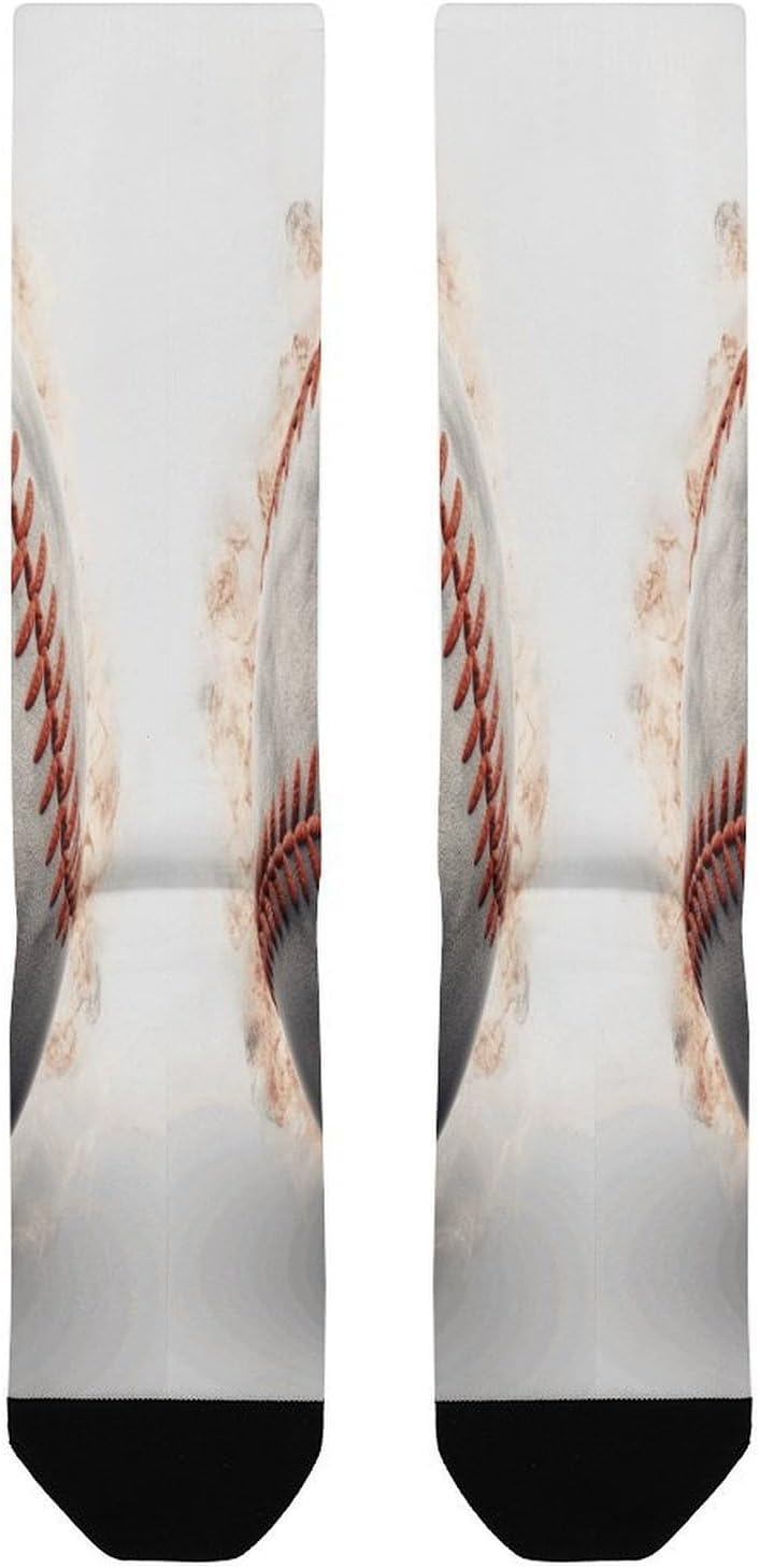 Baseball Compression Sock Circulation Support Socks Lightweight Knee High Tube Sock Over-The-Calf Sock for Adult