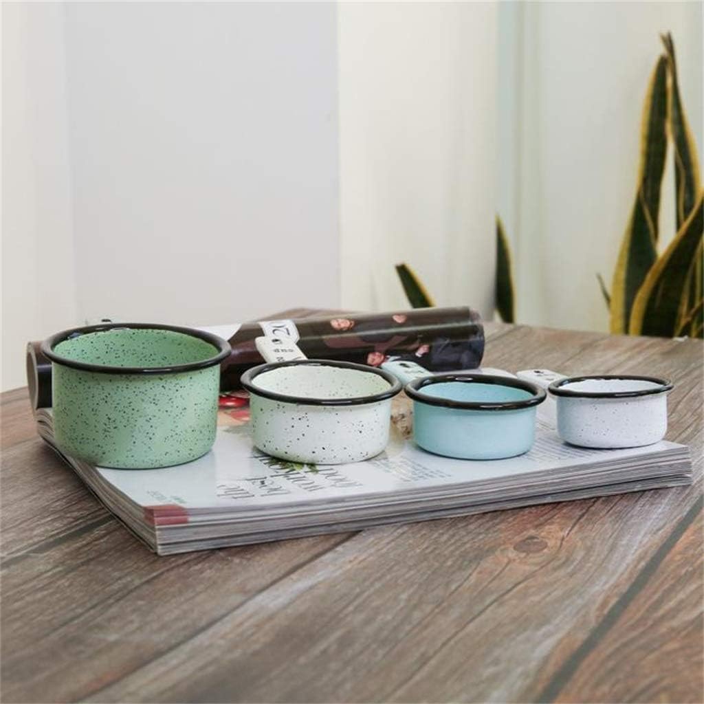 Measuring Spoon, Four-piece Set Enamel Kitchen Baking Flour Measuring Antiseptic Anti Rust Hangable