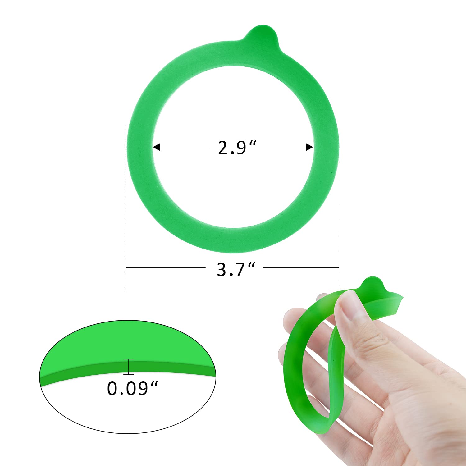 Joints En Silicone Pour Bocaux En Verre – Lot De 10, Diamètre Extérieur 9,5 Cm, étanches Et Résistants à La Chaleur