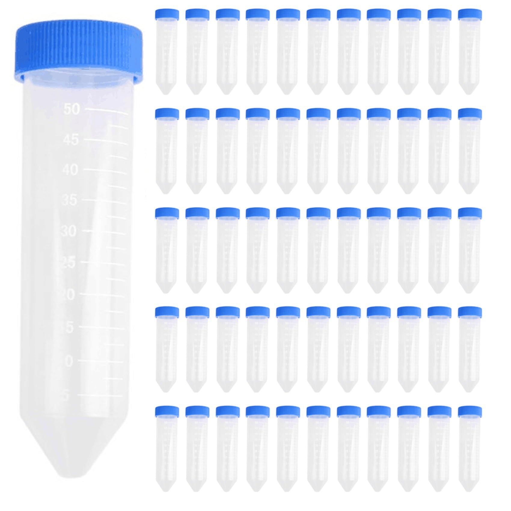 Hndhbfgrt 150 Pieces 50Ml Plastic Centrifuge Tube Pipe Vial Lab Test Container
