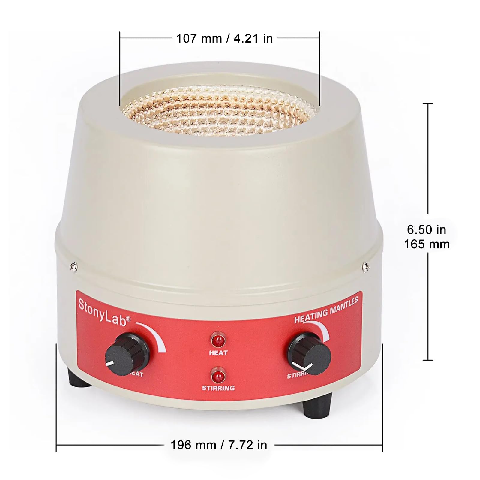 Heizungsmäntel Heiz und Rührelektromantel Elektrothermischer Laborheizmantel mit Magnetrührer 0-1600 U/min 220 V 380 ℃ 250 W 500 ml