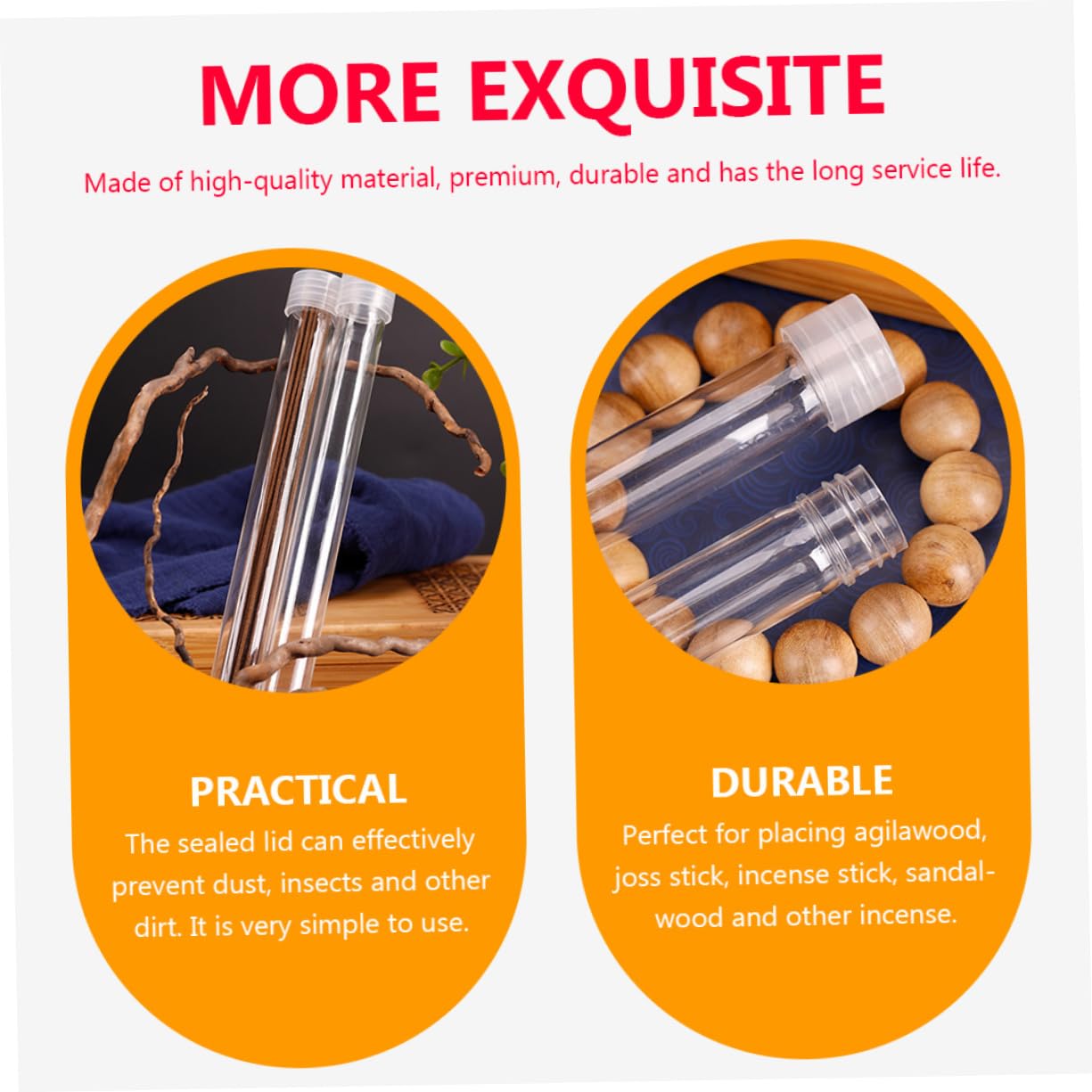 6 Stück Räucherstäbchen Dosen Transparent - Aufbewahrungsboxen Für Weihrauch & Duftstäbchen