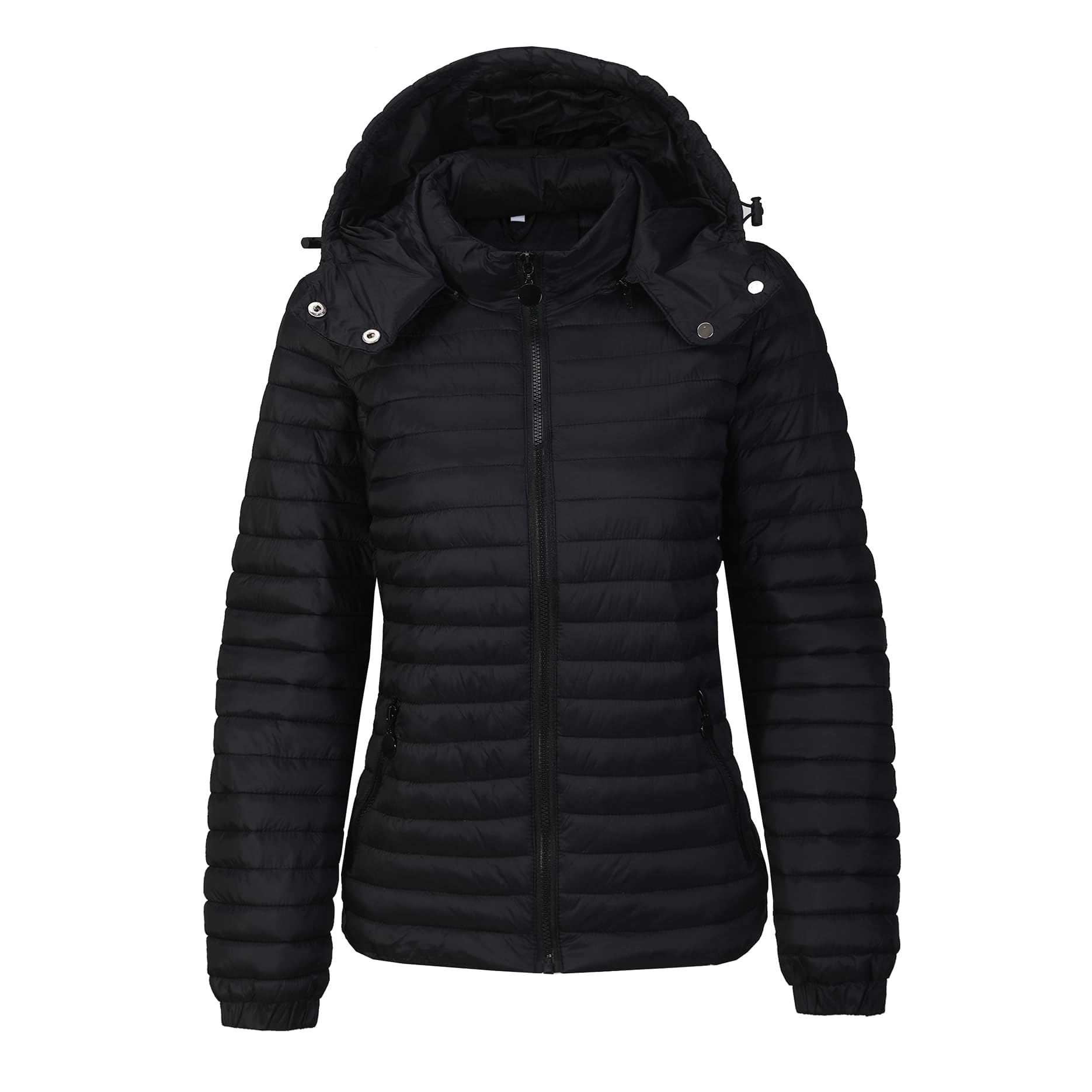 TONY BACKER Piumino Donna 100 Grammi Mezza Stagione Avvitato Trapuntato con Cappuccio Rimovibile DG004