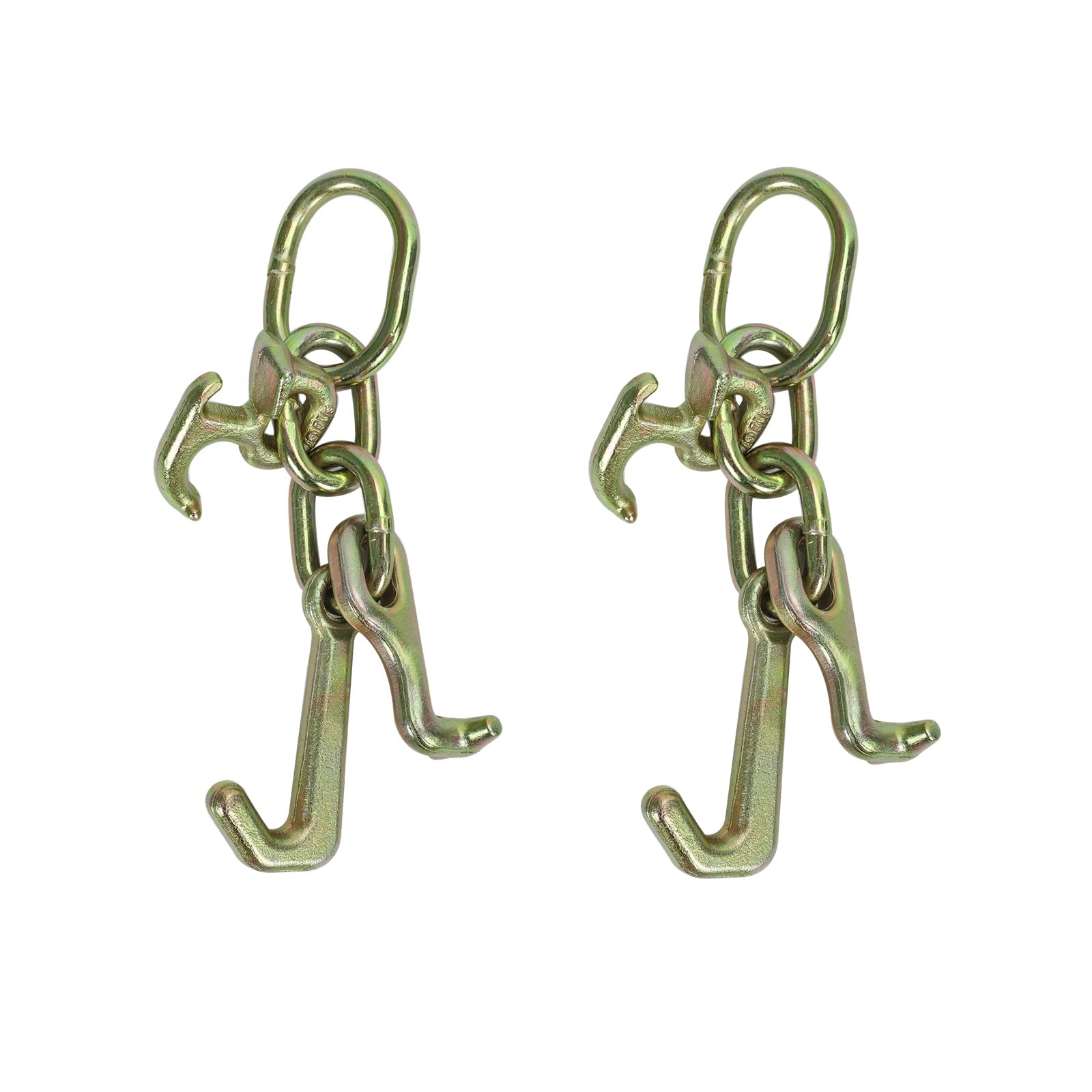 5/16" Grade 70 RTJ Cluster Hook 4,800lb WLL for Towing Truck Trailer Steel Body Frame Heavy-Duty Forged Hook 2PCS