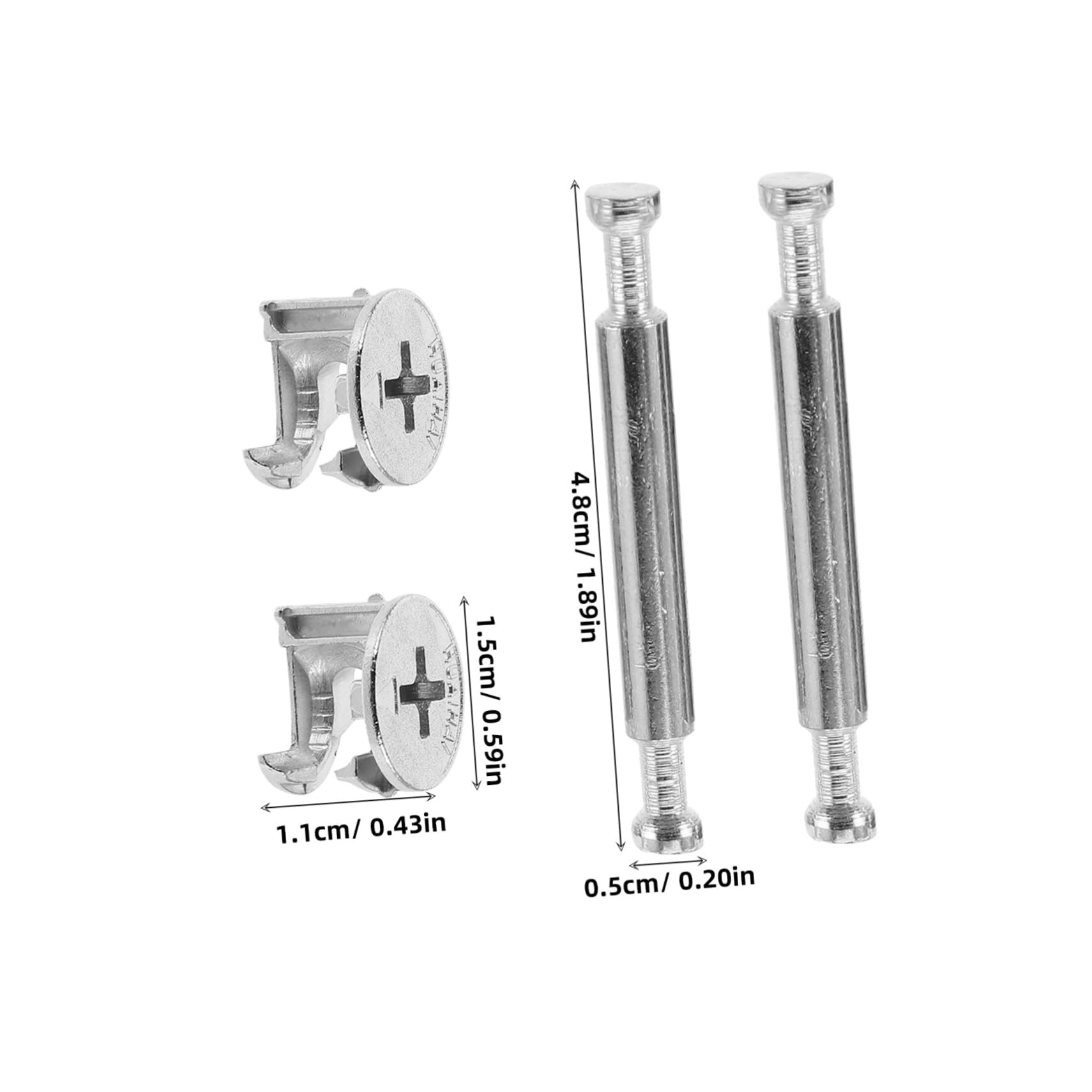 FUNOMOCYA 10 Sets of Drawer Panel Fasteners Sturdy Iron Furniture Board Fitting 3-in-1 Fittings for Easy Installation