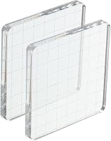 Vista 18 de PATIKIL Bloque de sello acrílico de 2 x 2 pulgadas, bloque de estampado transparente con líneas de cuadrícula, bloques de montaje decorativos