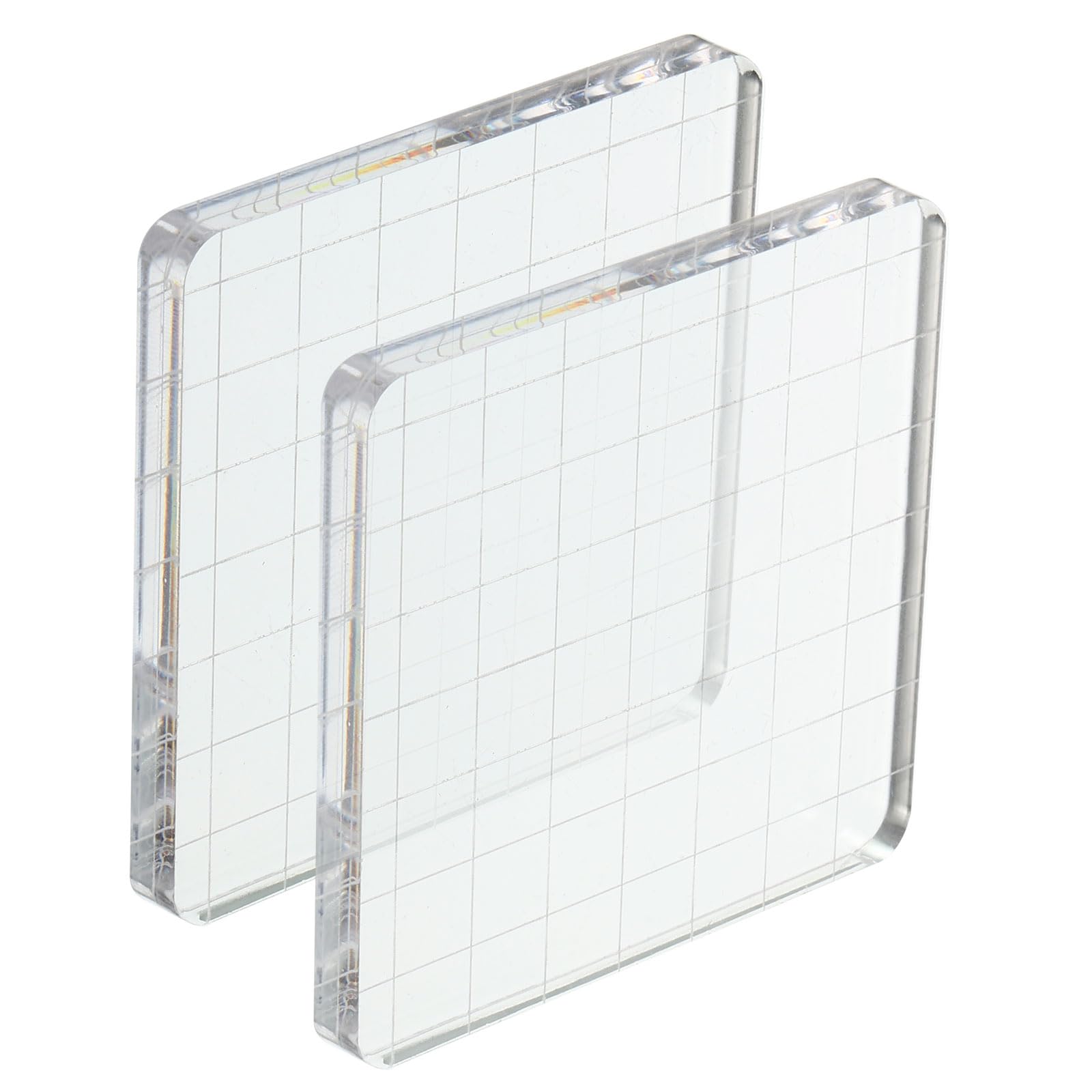 Blocs de tampons transparents acrylique 7,6x7,6 cm PATIKIL